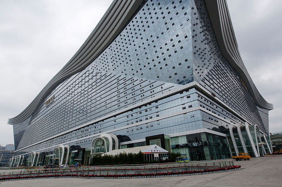 The New Century Global Center is the largest building in the world.
