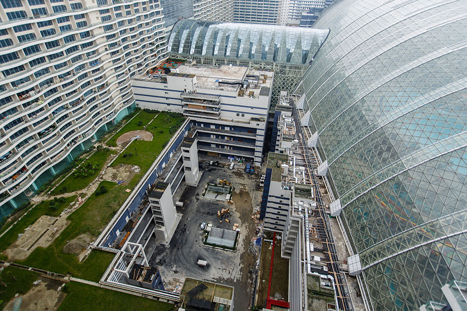 The New Century Global Center is the largest building in the world.The New Century Global Center is the largest building in the world in terms of floor space.